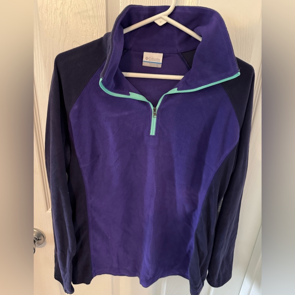 Columbia Purple Quarter-Zip Sweater